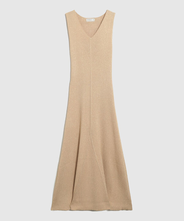 Vestido Escote V Tejido Para Mujer image number null