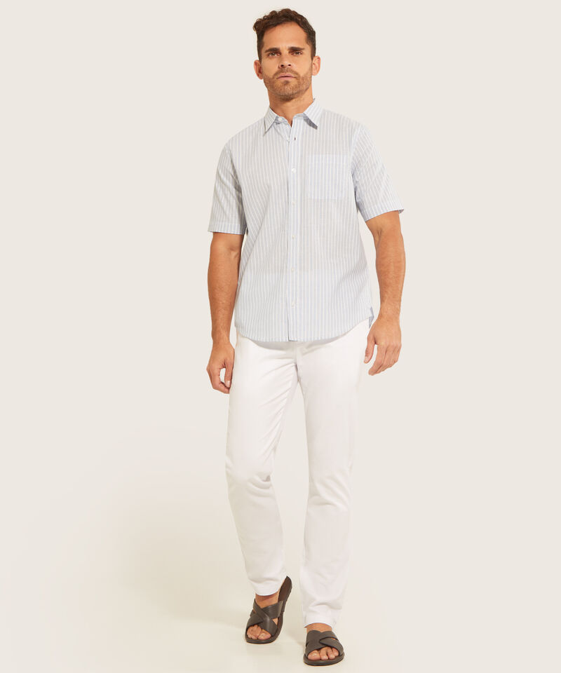 Camisa Preteñida Manga Corta Y Con Bolsillo