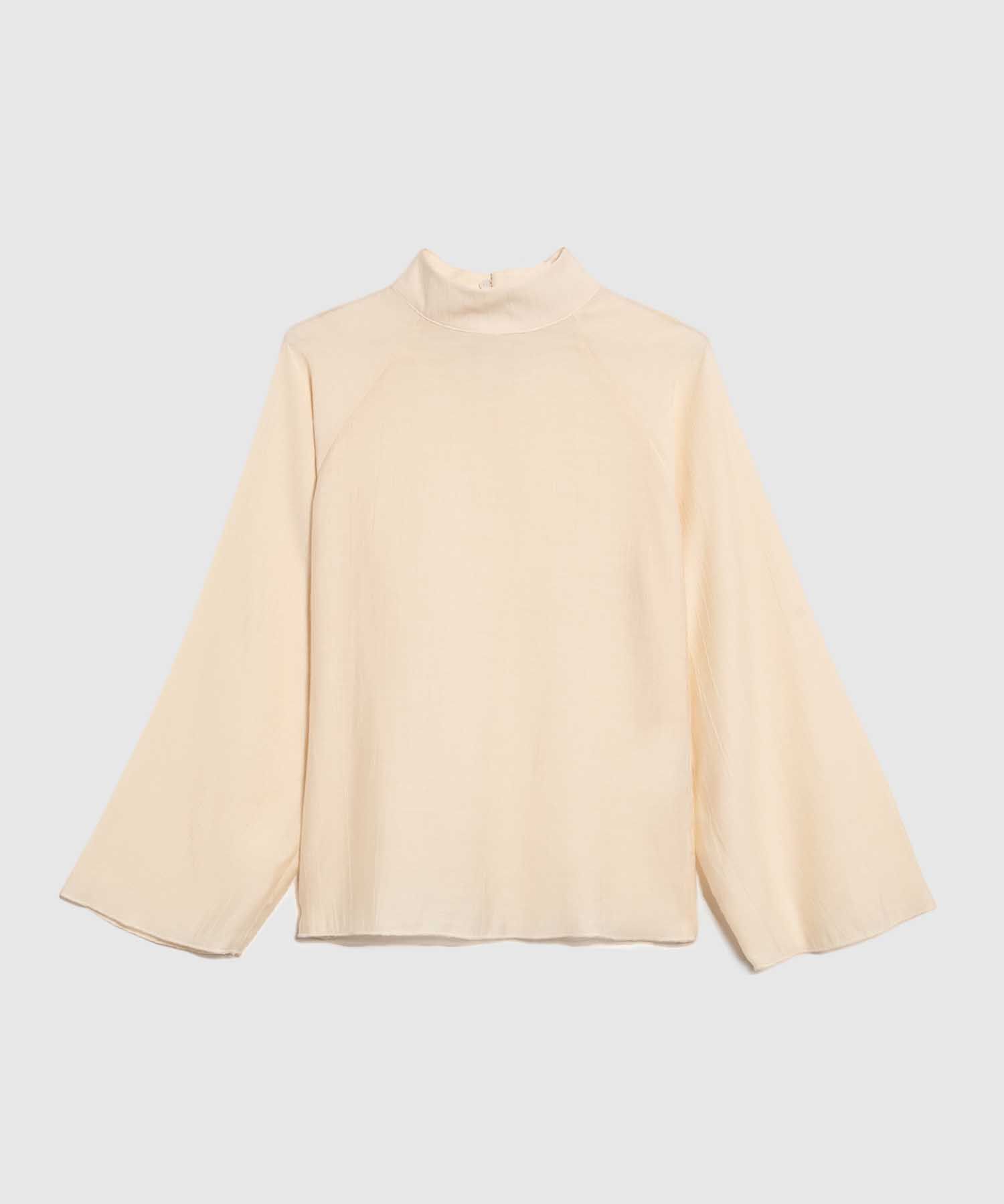 Blusa Plisada Cuello Alto