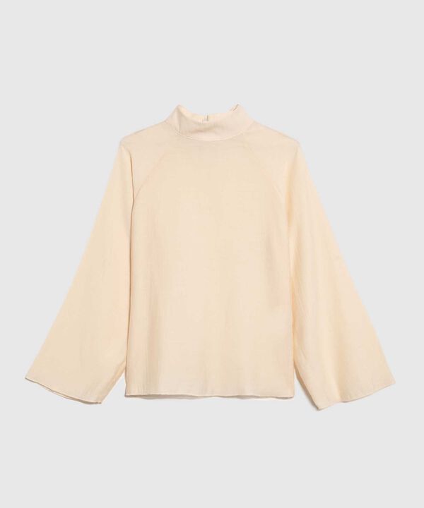 Blusa Plisada Cuello Alto