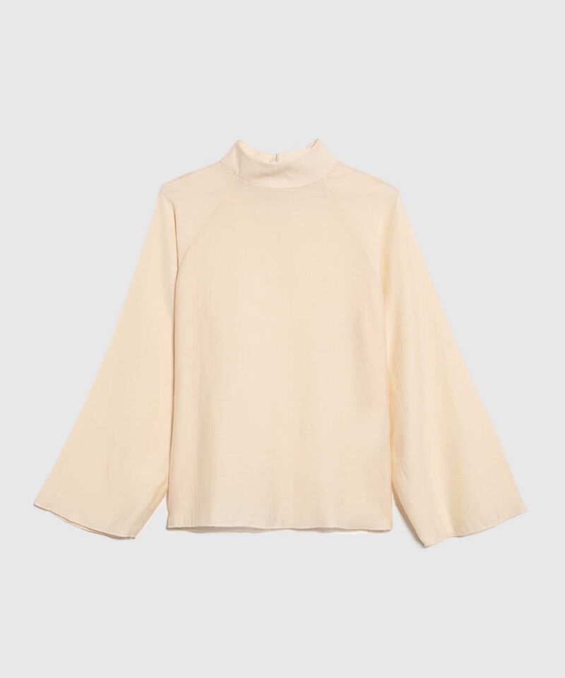Blusa Plisada Cuello Alto