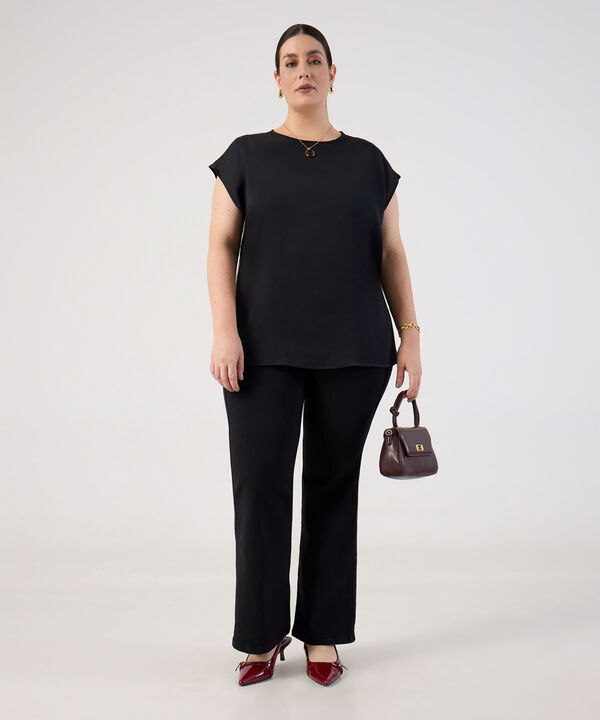 Blusa sin Manga con Abertura de Gota Para Mujer Curvy image number null