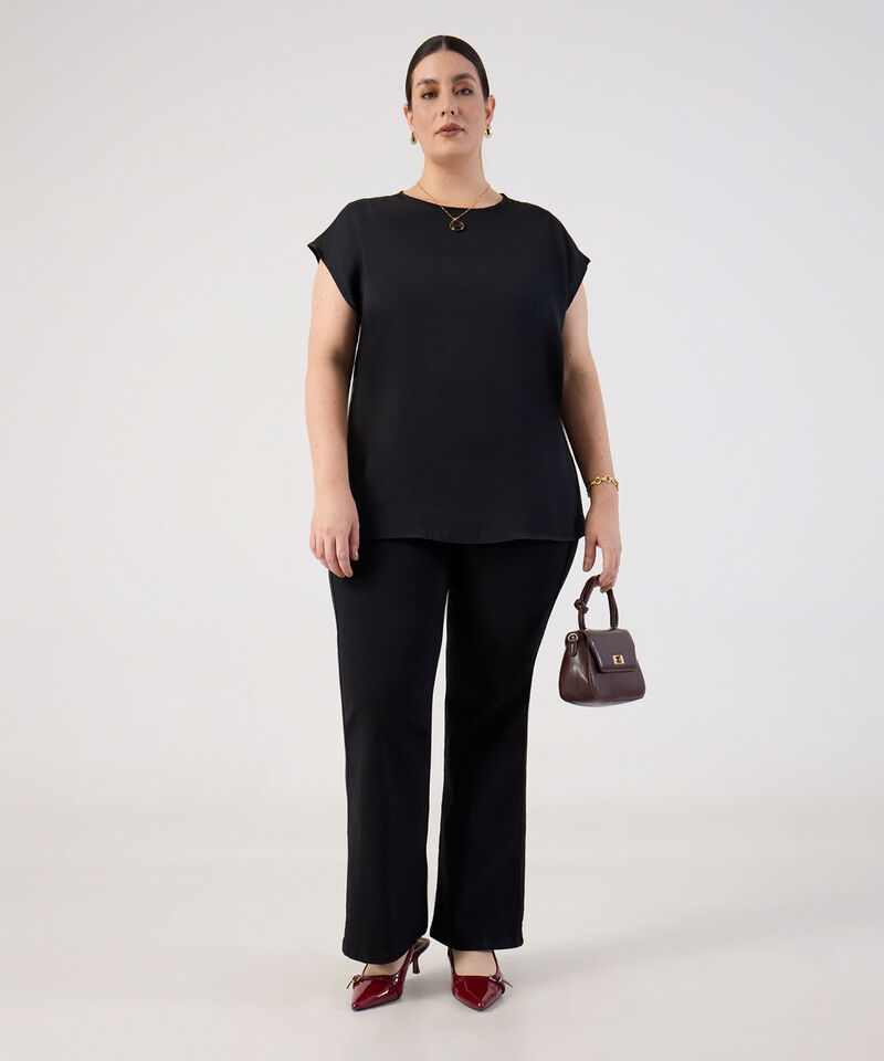 Blusa sin Manga con Abertura de Gota Para Mujer Curvy