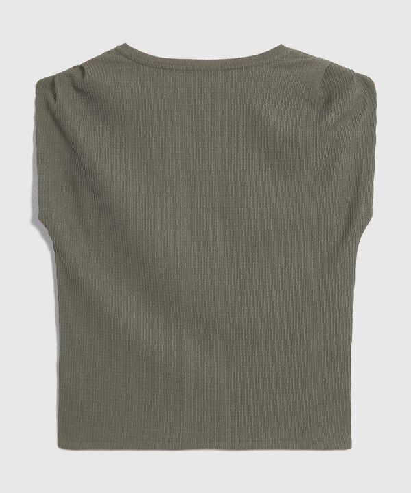 Camiseta con Hombros Drapeados para Mujer image number null