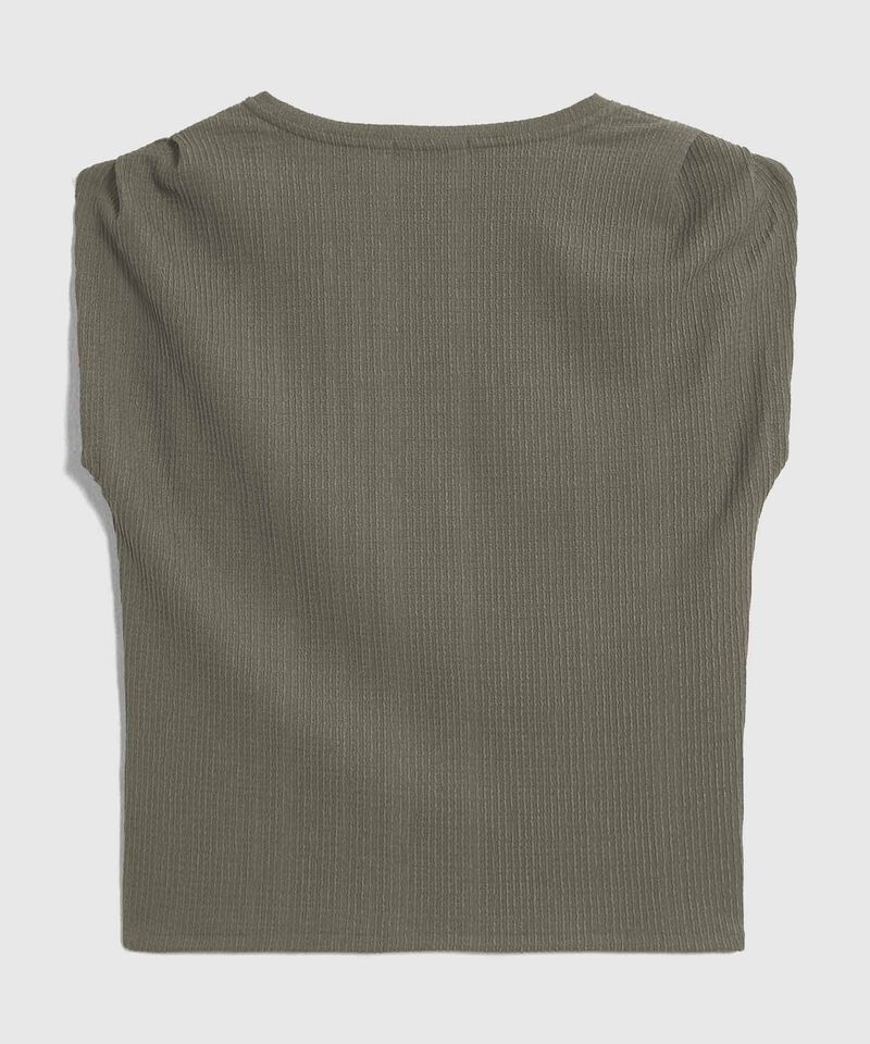 Camiseta con Hombros Drapeados para Mujer