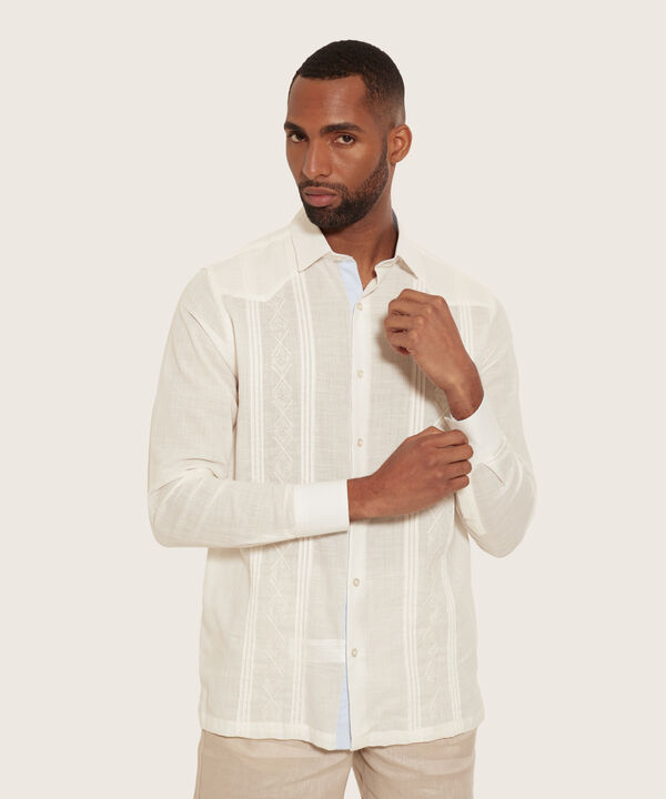 Guayabera de Manga Larga para Hombre con Bordado image number null