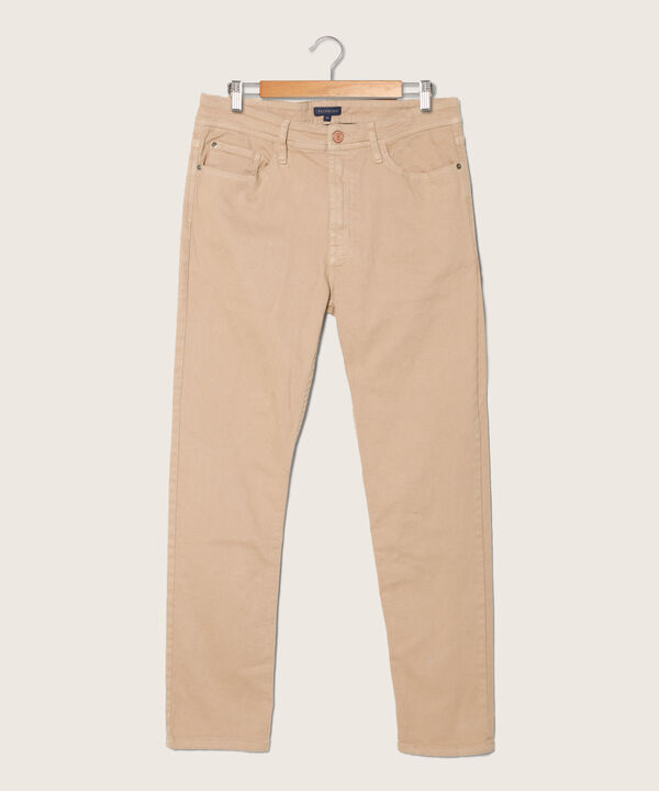 Pantalón Cinco Bolsillos Color Beige