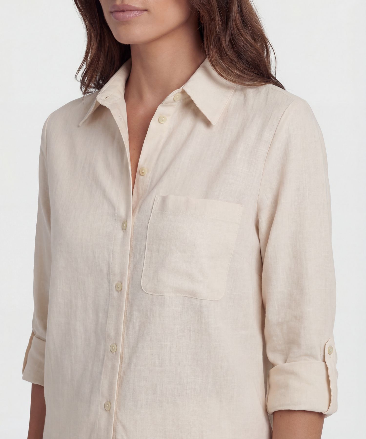 Camisa Con Manga Remangable Para Mujer