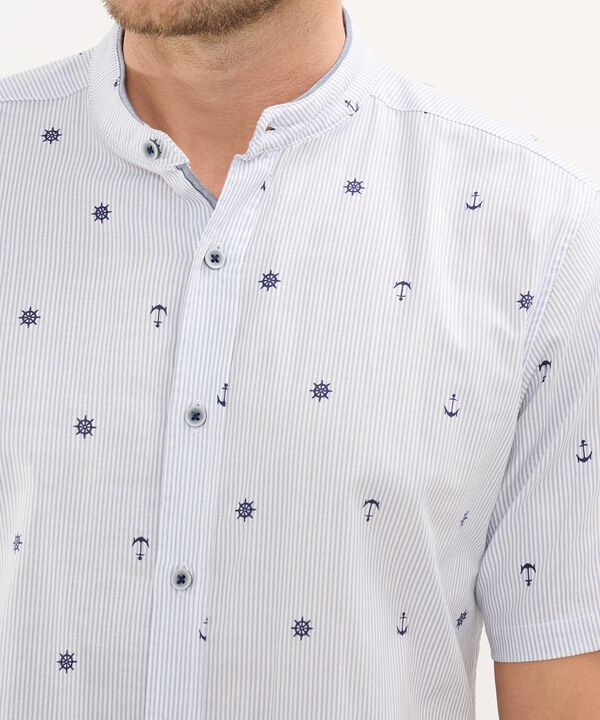 Camisa Estampada Cuello Mao image number null
