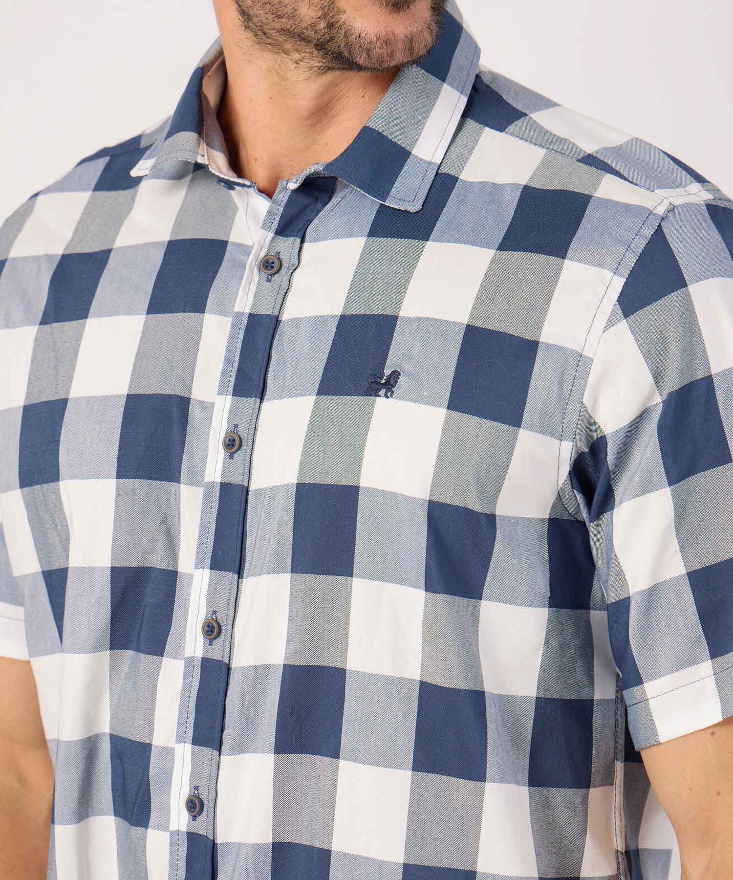 Camisa A Cuadros Manga Corta 