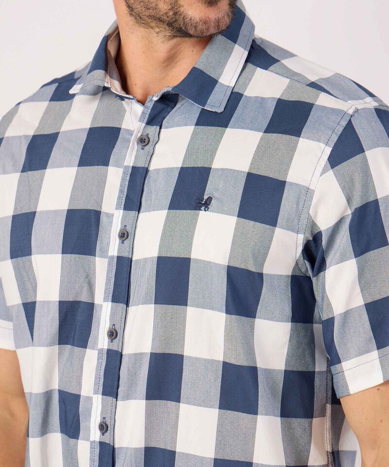 Camisa A Cuadros Manga Corta 