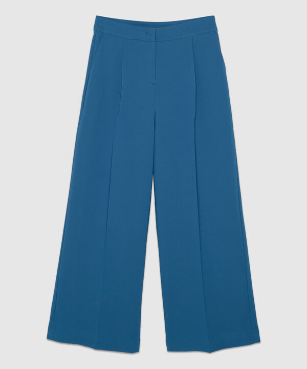 Pantalón Con Prenses  Bota Amplia Crudo