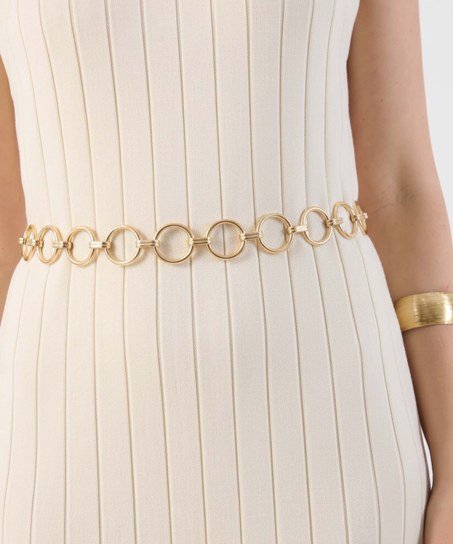 Cintur&oacute;n De Cadena Con Eslabones Circulares