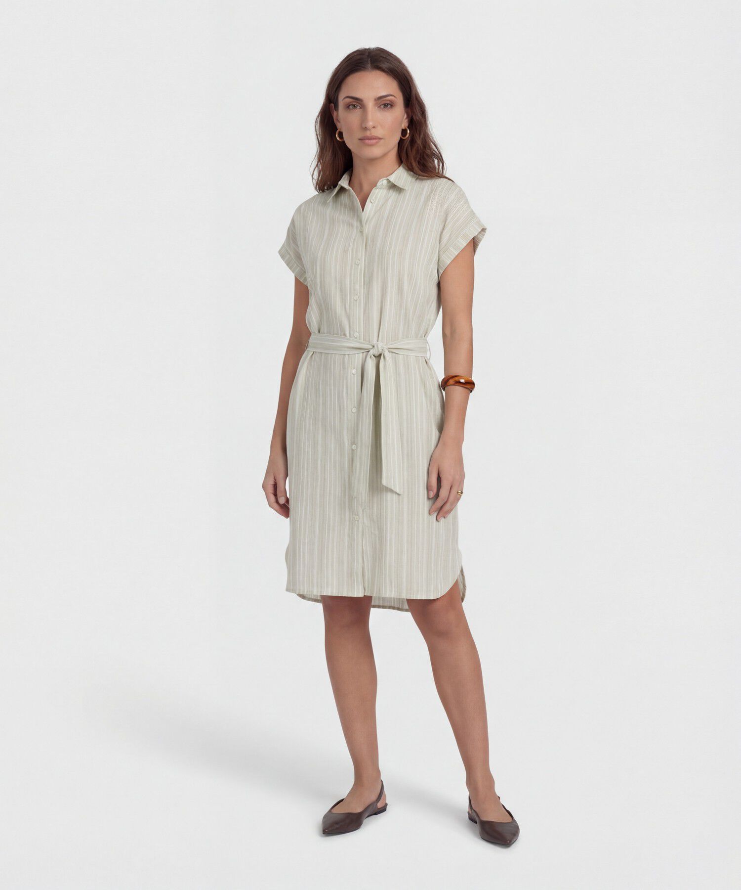 Vestido Camisero con Cintur&oacute;n para Mujer