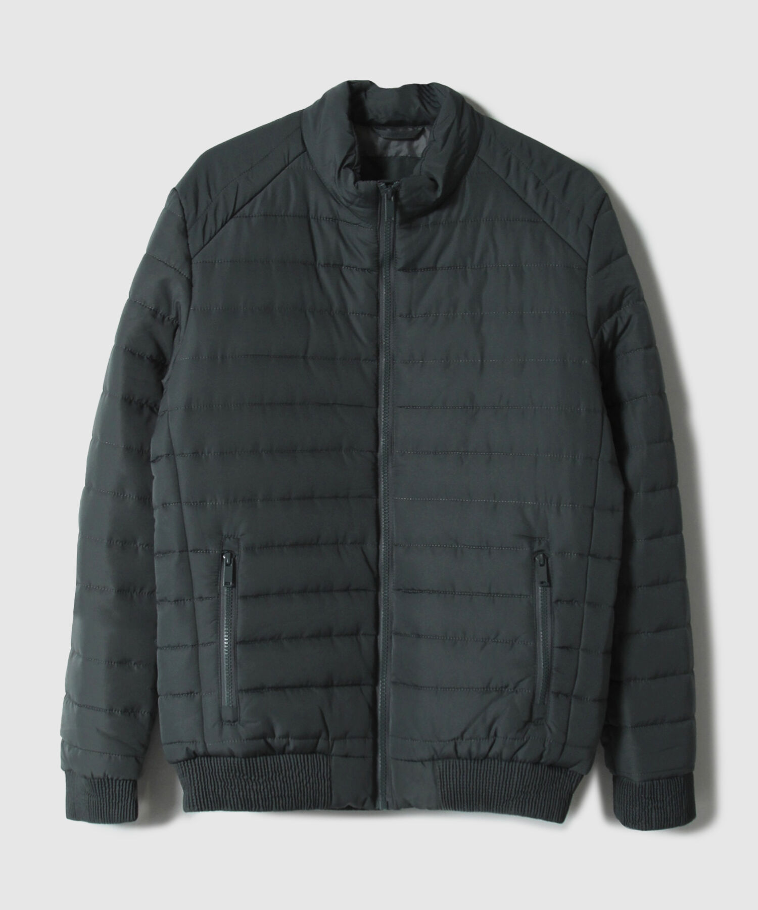 Chaqueta Acolchada Con Cuello Alto