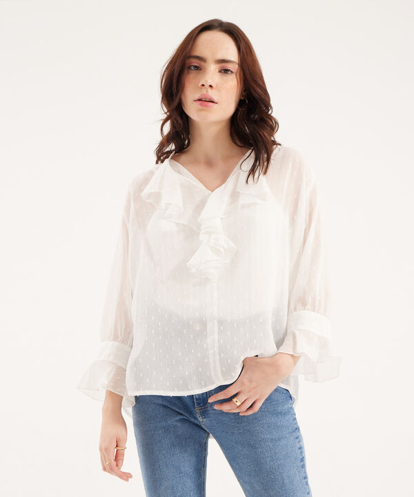 Blusa Manga ¾ en Velo