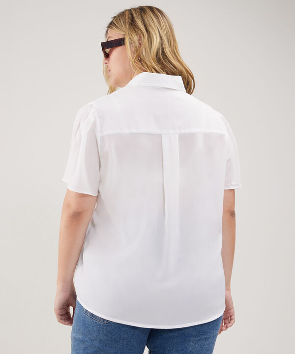 Camisa Unicolor Con Randado