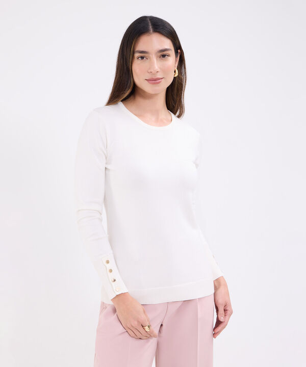 Saco unicolor  con botones en puño para mujer image number null