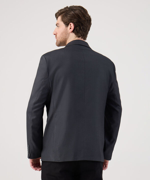Blazer Unicolor Con Bolsillos En Laterales 