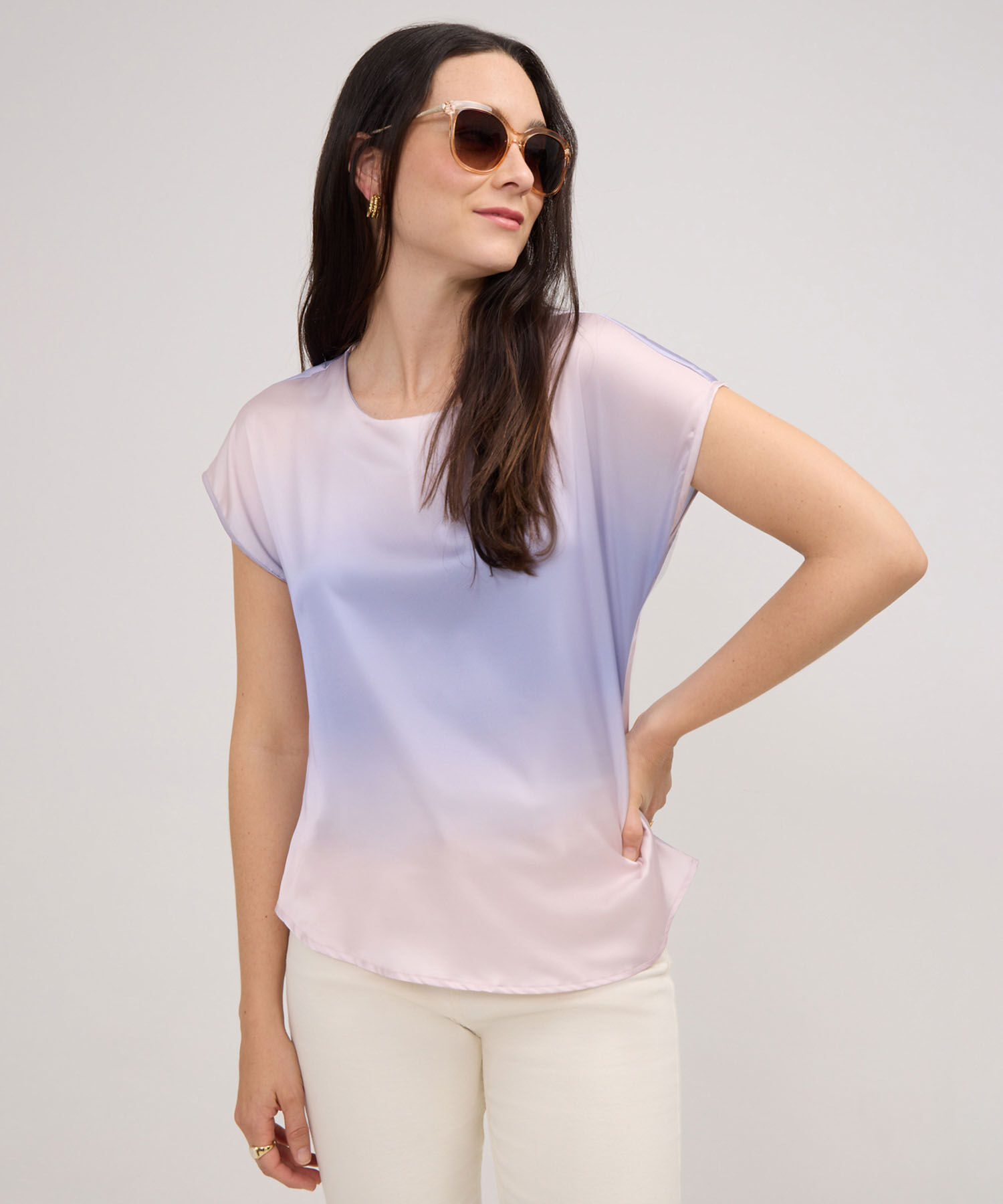 Blusa Estampada Satinada