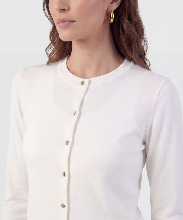 C&aacute;rdigan Cl&aacute;sico Cuello Redondo Mujer