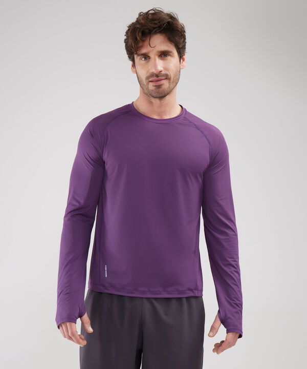 Camiseta Ml Unicolor Con Cuello Redondo image number null