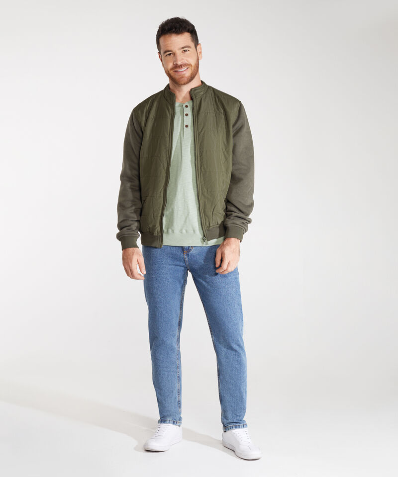 Chaqueta Acolchada De Punto Y Plano