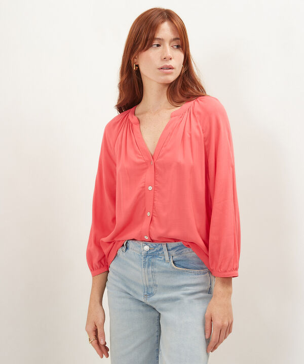 Blusa M 3/4 Cuello Neru Unicolor image number null