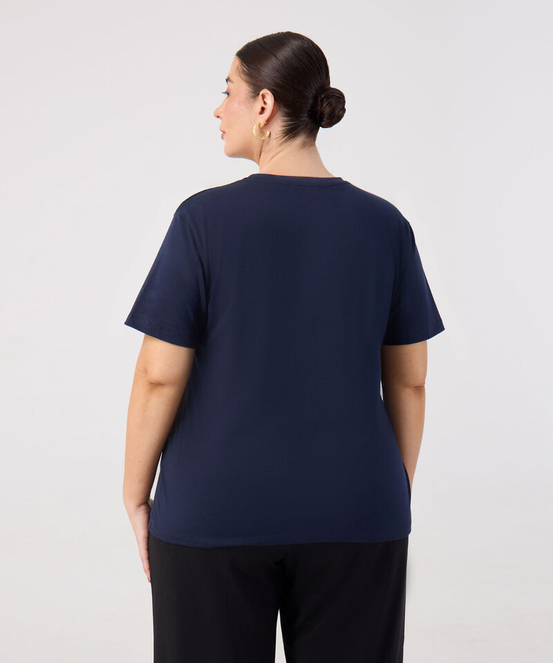 Camiseta Manga Corta Para Mujer Curvy