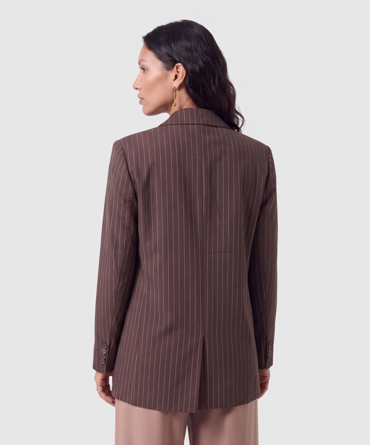 Chaqueta Tipo Blazer Cruzada Para Mujer