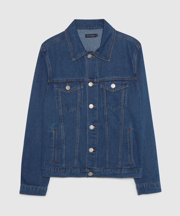 Chaqueta Trucker Azul Medio Oscuro