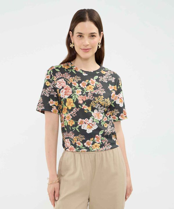 Camiseta Estampado de Flores