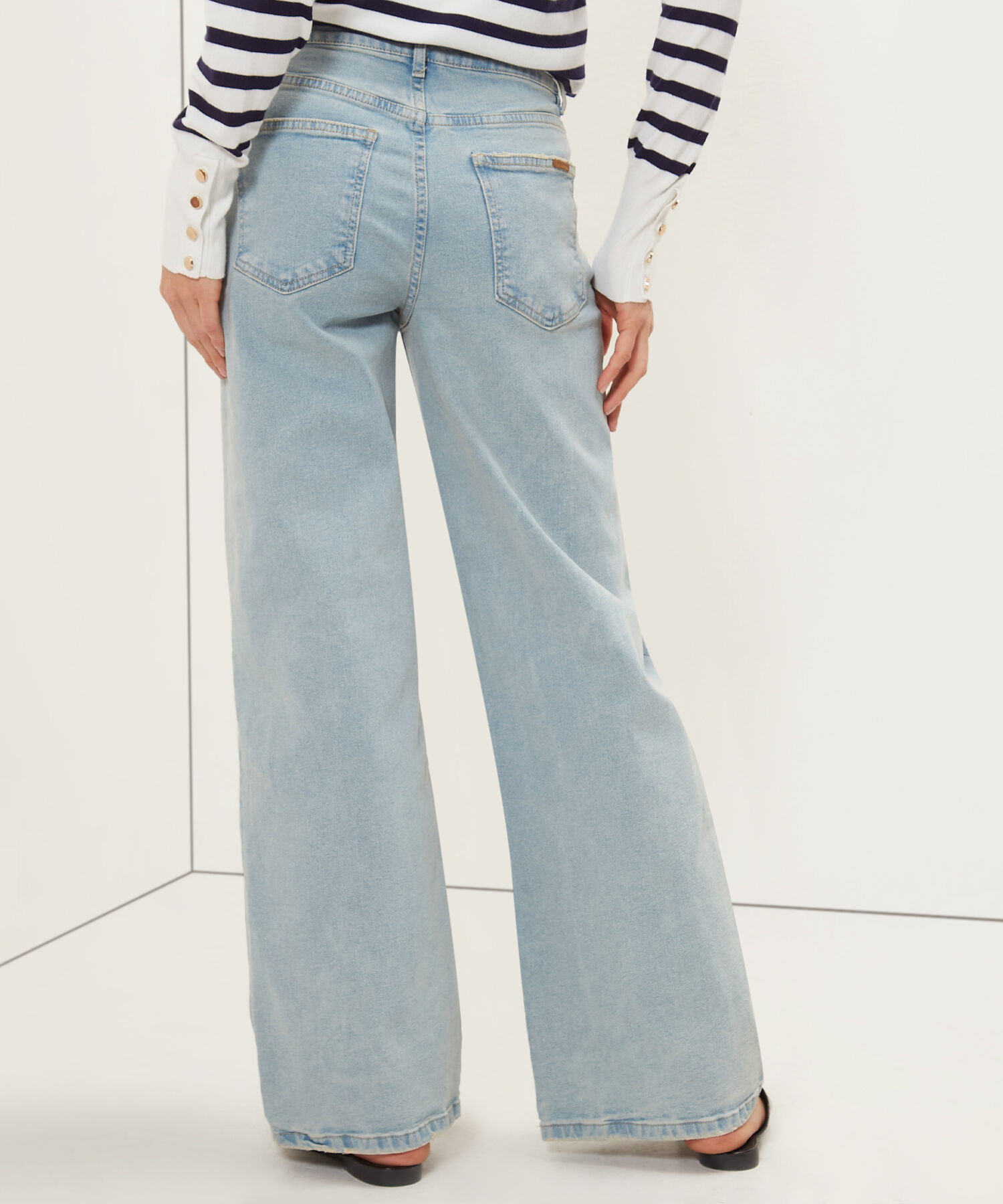Jean Wide Leg Tono Azul Medio Claro