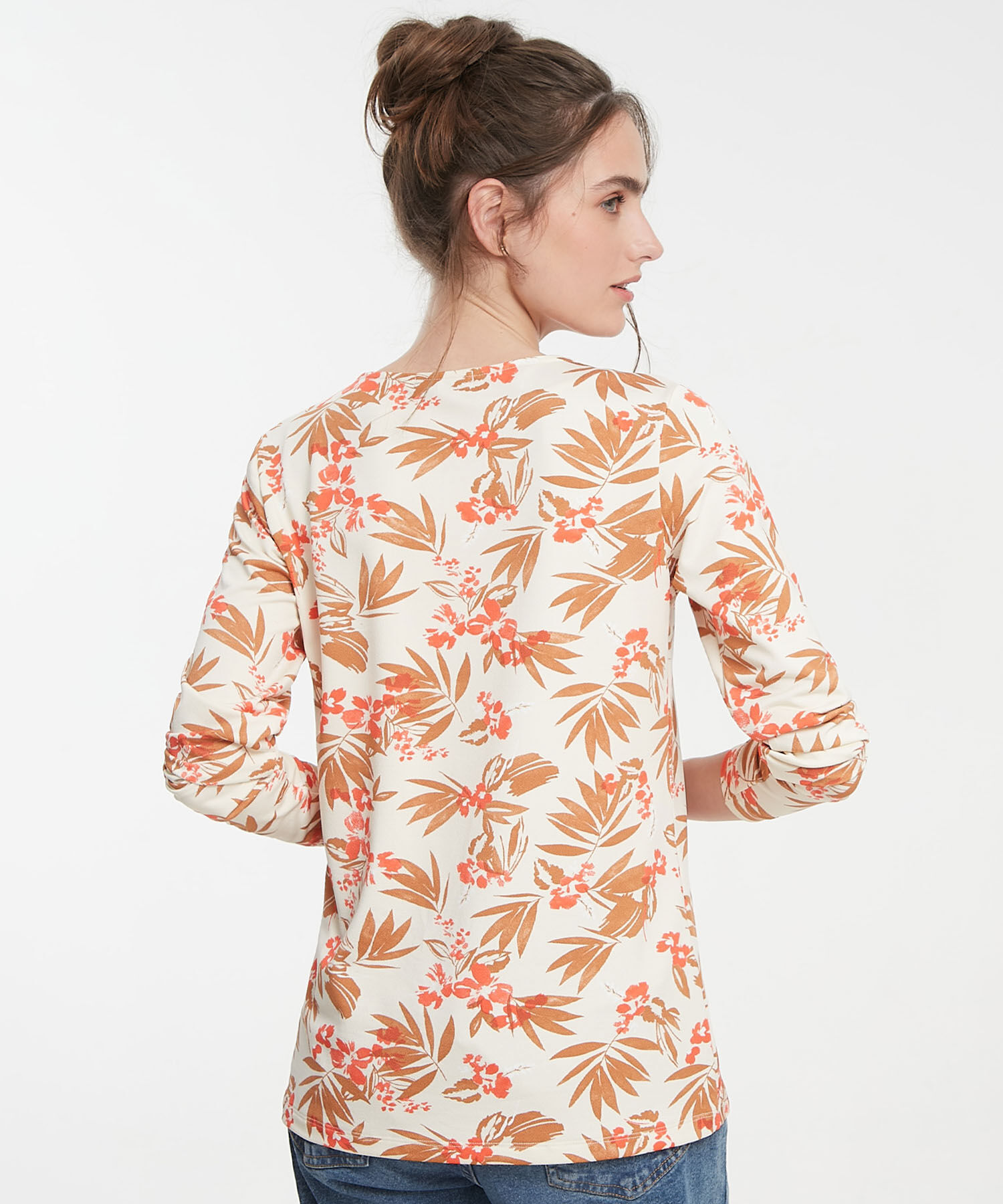 Camiseta Estampada, Escote En V