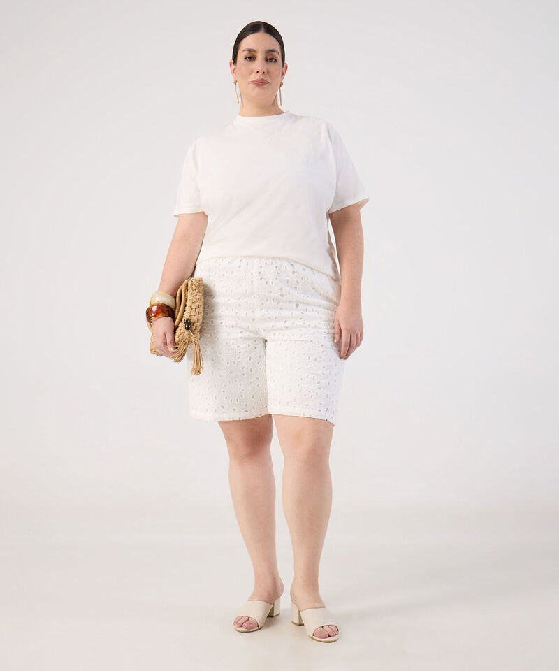 Camiseta Unicolor Texturizada Para Mujer Curvy