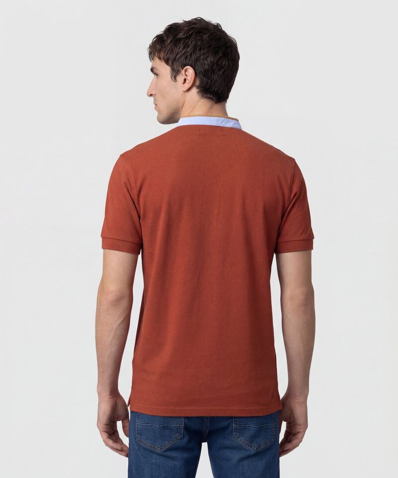 Polo Con Cuello Neru Y Pechera Hombre