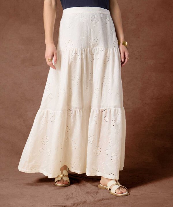 Falda Calada Para Mujer Diseño Larga De Volantes image number null