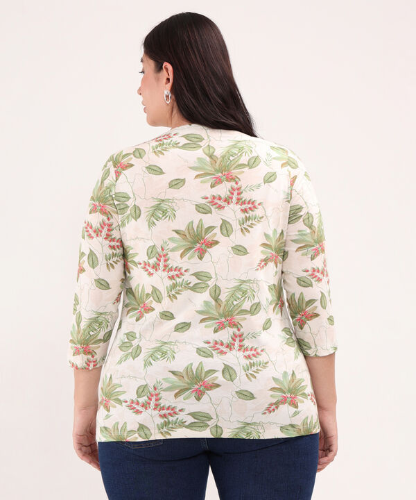Camiseta Estampada Cuello Ojal