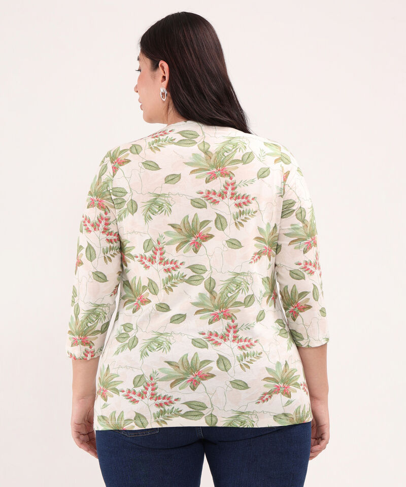 Camiseta Estampada Cuello Ojal