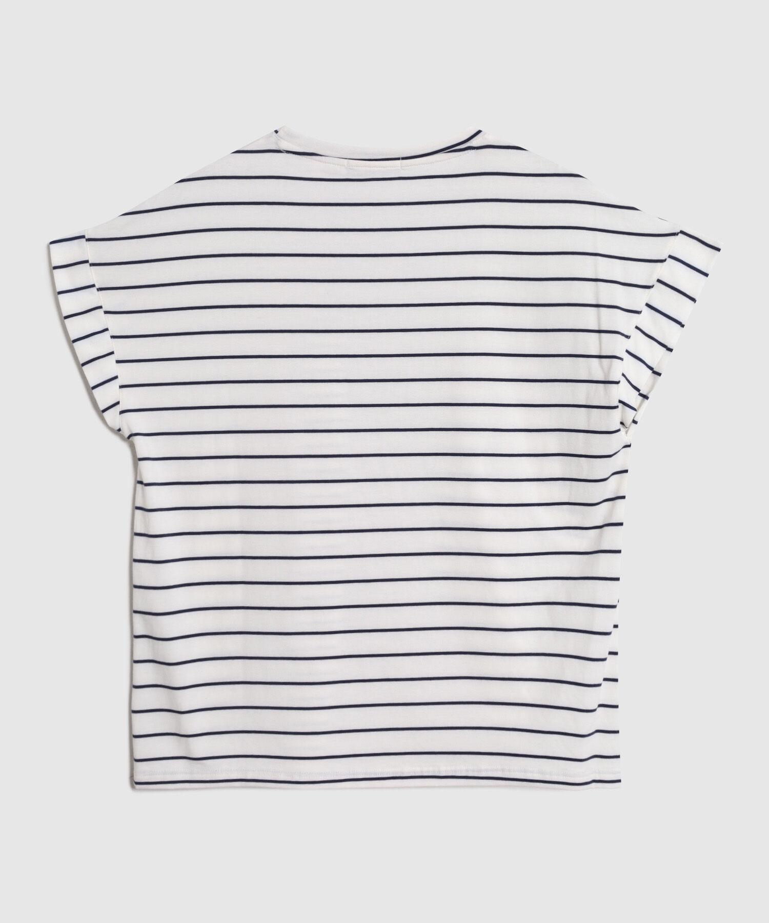 Camiseta Para Mujer Estilo Náutico Manga Corta Holgada