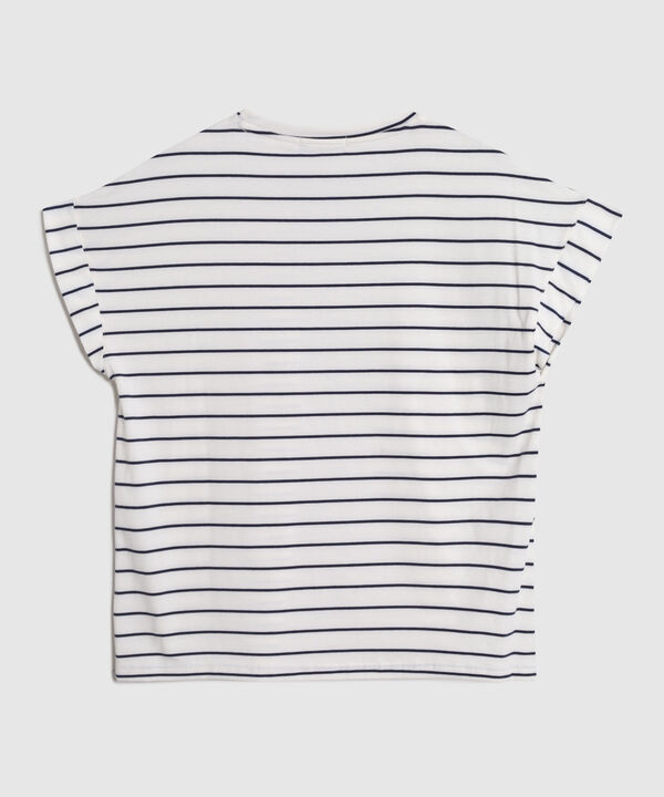 Camiseta Para Mujer Estilo Náutico Manga Corta Holgada image number null