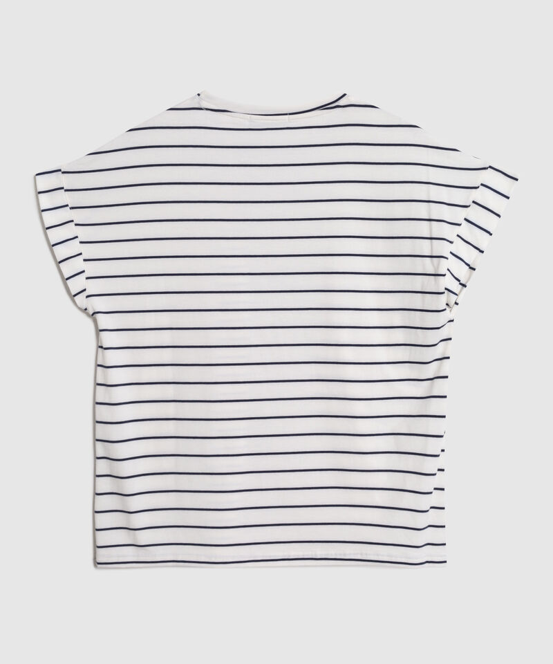 Camiseta Para Mujer Estilo Náutico Manga Corta Holgada