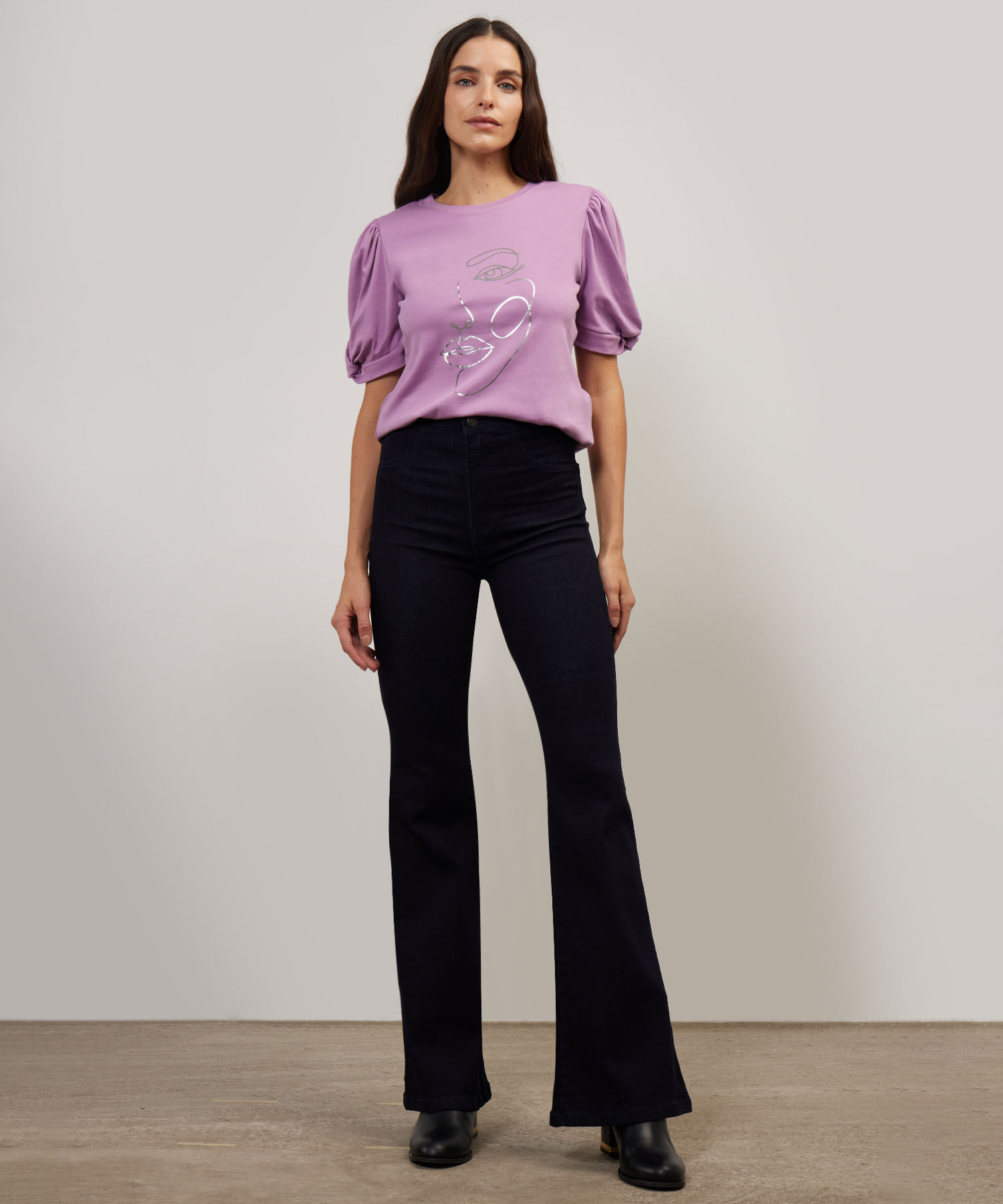 Jean Jegging Flare Azul Oscuro