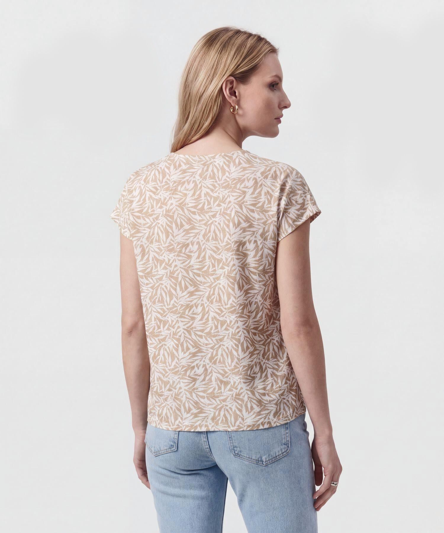 Camiseta Cuello En V Con Prense Para Mujer