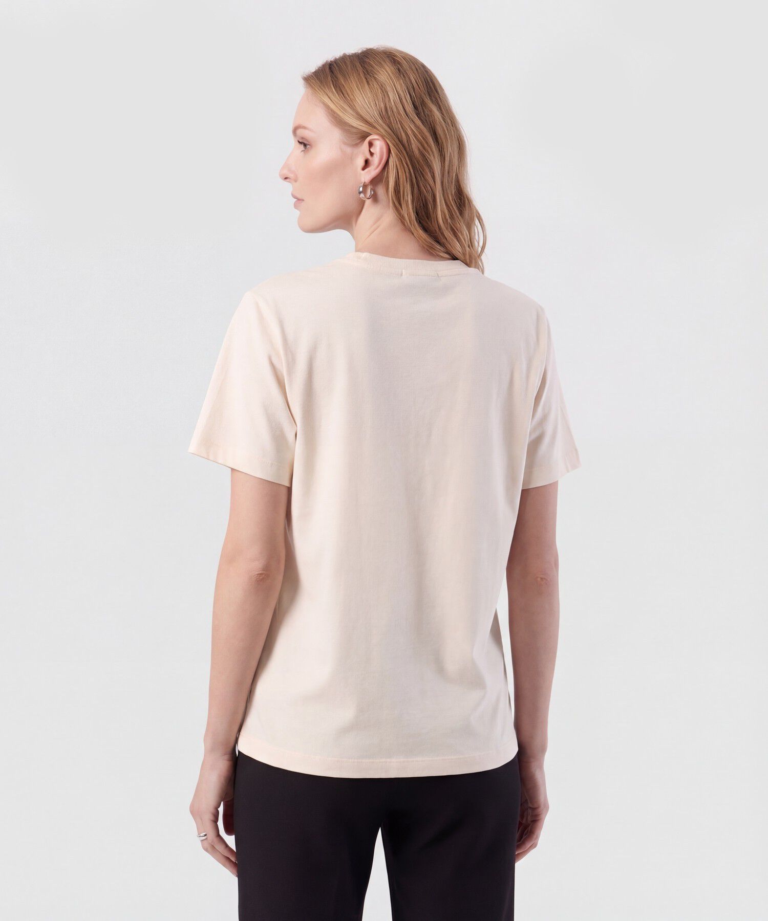 Camiseta B&aacute;sica Con Estampado Para Mujer