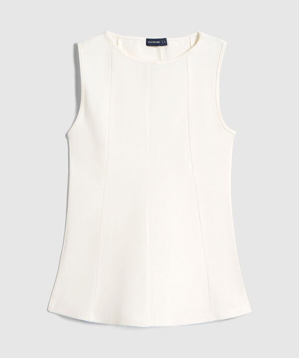 Camiseta Unicolor con Pinzas para Mujer image number null