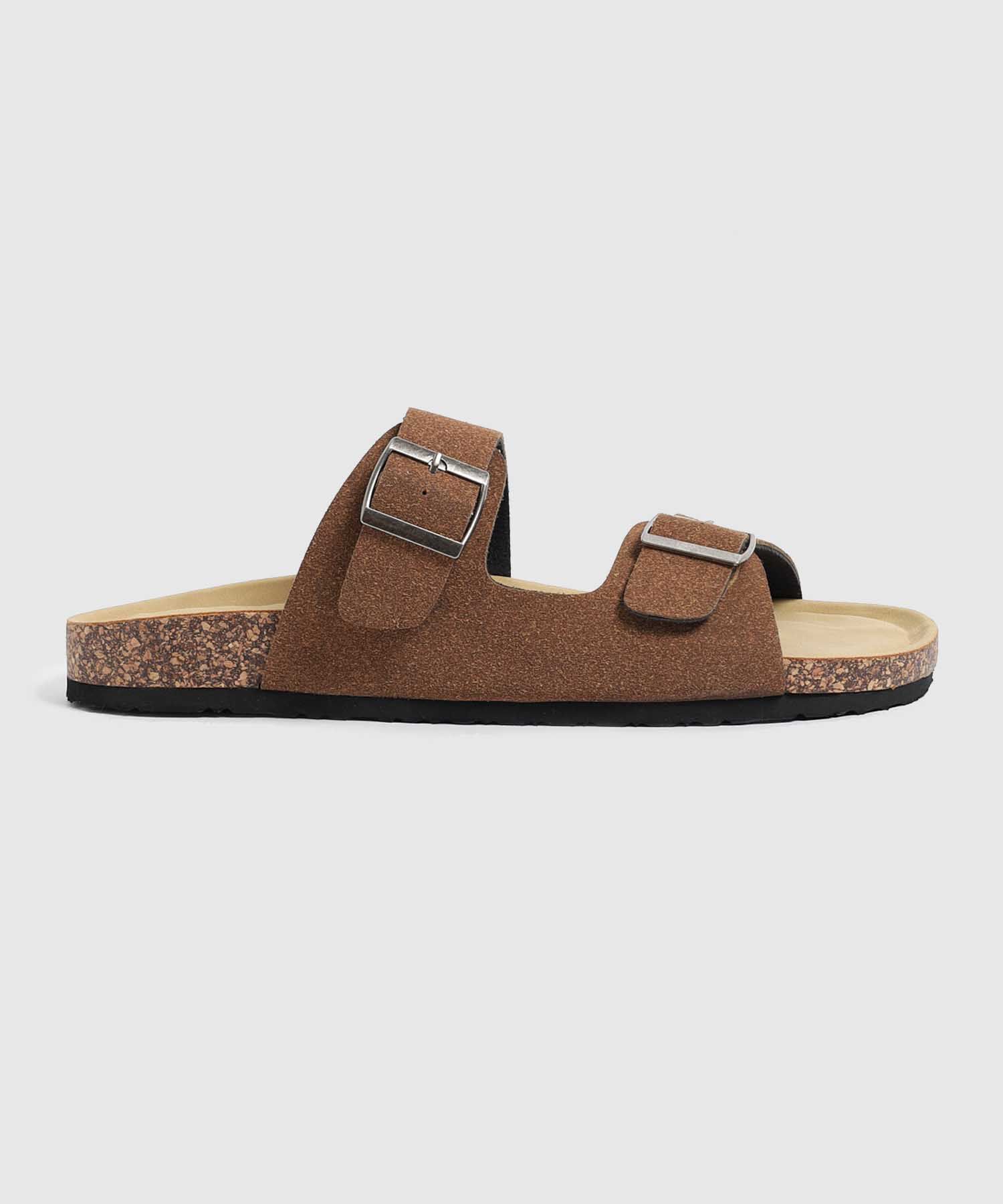 Sandalias Con Doble Hebilla Hombre