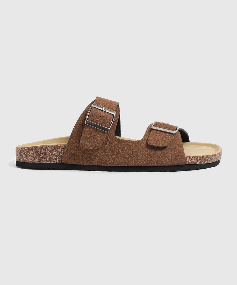 Sandalias Con Doble Hebilla Hombre