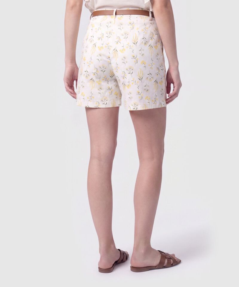 Bermuda Estampada Con Cintur&oacute;n Para Mujer