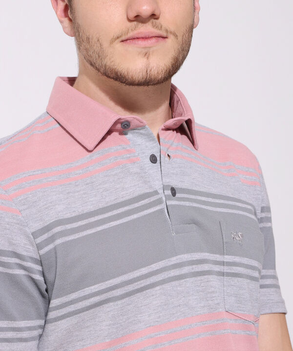 Polo Preteñida, Cuello Duro Con Bolsillo Y Silueta Regular Fit
